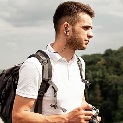 Nogeqi 2 Pcs Silicone Loop Link Flexible Earplug Lanyard - Black Loop Lanyard to Keep Earbuds Safe - Compatible with Most Earplugs and Removable Tips