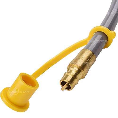 Shinestar 12 Feet Natural Gas Hose With 3/8Inch Quick Disconnect For Most Grill, Fire Pit, Patio Heater, Pizza Oven #TOP4