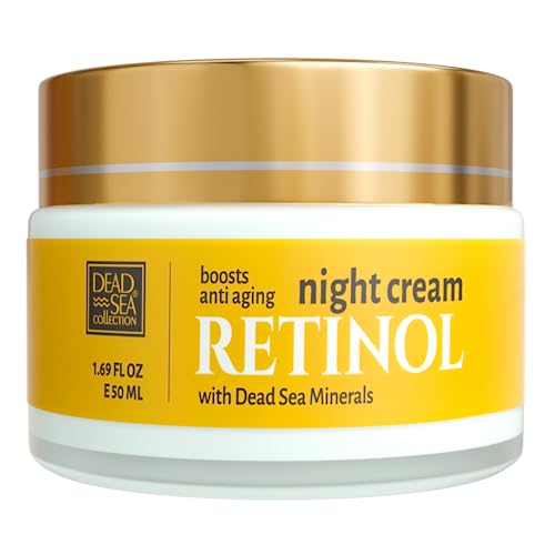 Dead Sea Collection Retinol Night Cream - Face Moisturizer with Retinol - Firming Cream with Dead Sea Minerals and Retinol - 1,69 Fl. Oz