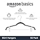 Amazon Basics Velvet Skirt Hangers with Clips, 50er-Pack, Schwarz