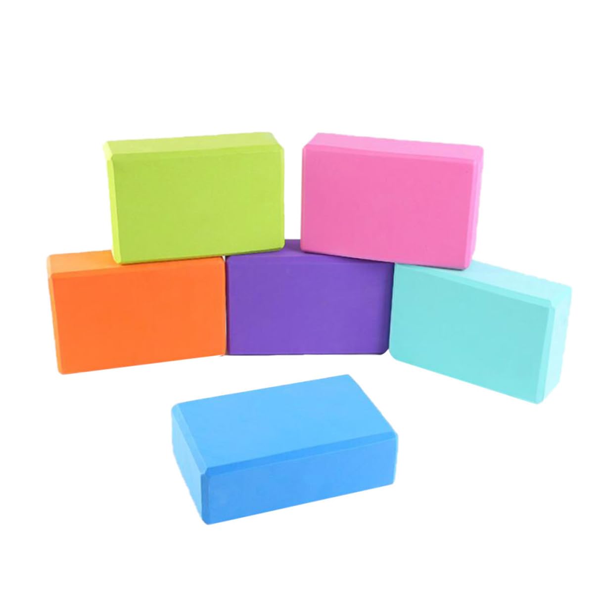 6 Bloques De Yoga De Espuma Gruesa Elástica Y De Alta Densidad Para Entrenamiento Y Equilibrio Accesorios De Yoga Para Mujer Color Aleatorio