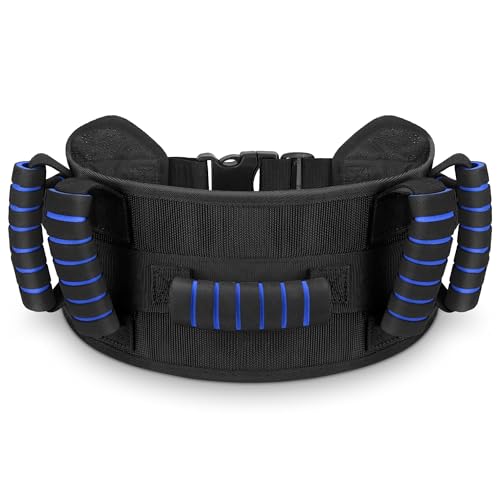 Silimore Gait Belt for Seniors with Handles, Gate Belts Medical with Quick Release Latch - Elderly Physical Therapy Transfer Belt for Lifting Seniors,Patients,Disabled(Blue)