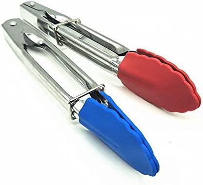 Cooking Tongs 1 PCS Silicone BBQ Grilling Tong Salad Bread Serving Tong Non-Stick Kitchen Barbecue Grilling Cooking Tong Tongs(A)