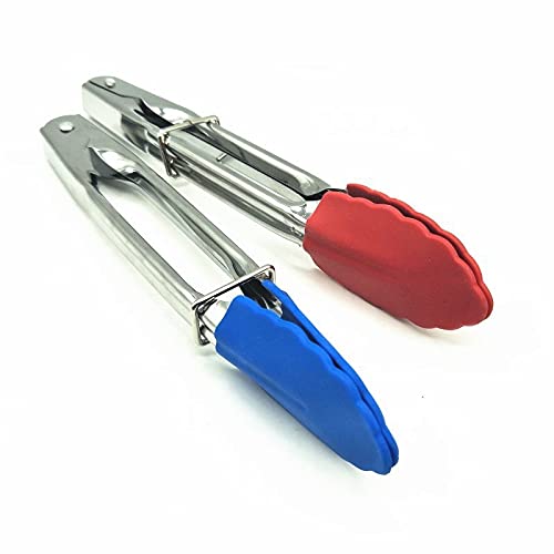 Pinzas de Cocina de Silicona para Barbacoa, 1 Unidad, antiadherentes, para Servir Pan y Ensalada.