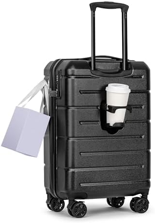 Carry On Luggage with Cup Holder,Lightweight