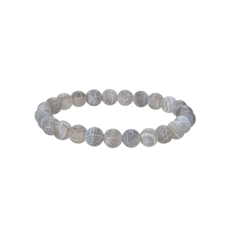 Bracelet agate grise pour méditation et yoga au quotidien LKBEADS
