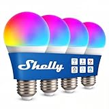 Shelly Multicolor Bulb E27 Gen3 - WLAN Smart LED Glühbirne, RGBW, 9W, 800lm, 16 Millionen Farben, Farbtemperatur 2700K-6500K, Dimmbar, Sicherheitsmodus, Sprachsteuerung, Kein Hub Erforderlich
