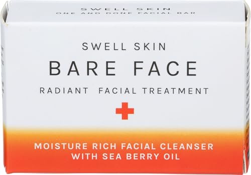SWELL SKIN - Bare Face, Sea buckthorn ol Cleansing Bar for All Skin Types, for Radiant, Even-Toned, Well-Hydrated Skin, 2.25oz Acne Soap Bar
