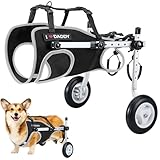 Nasjac Dog Wheelchair for Back Legs - Lightweight Portable Wheelchair with Reflective Stripes, Adjustable Pet Wheelchair Cart for Senior, Arthritis, Paralyzed, Injured, or Disabled Dogs (Black, S)
