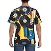 Vinyl Records and Tapes Men's T Shirt Cool Summer Tight Fitting Running Shirts Gym Athletic Short Sleeve Black #2
