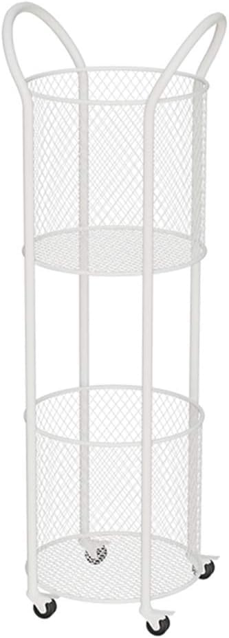 Carrito Utilitario Organizador Carro De Almacenamiento Carro Rodante De Malla Metálica De 2 Niveles Con Asas Y Ruedas - Carro Con Estantes De Almacenamiento Para Uso General Para Baño, Cocina, Oficin