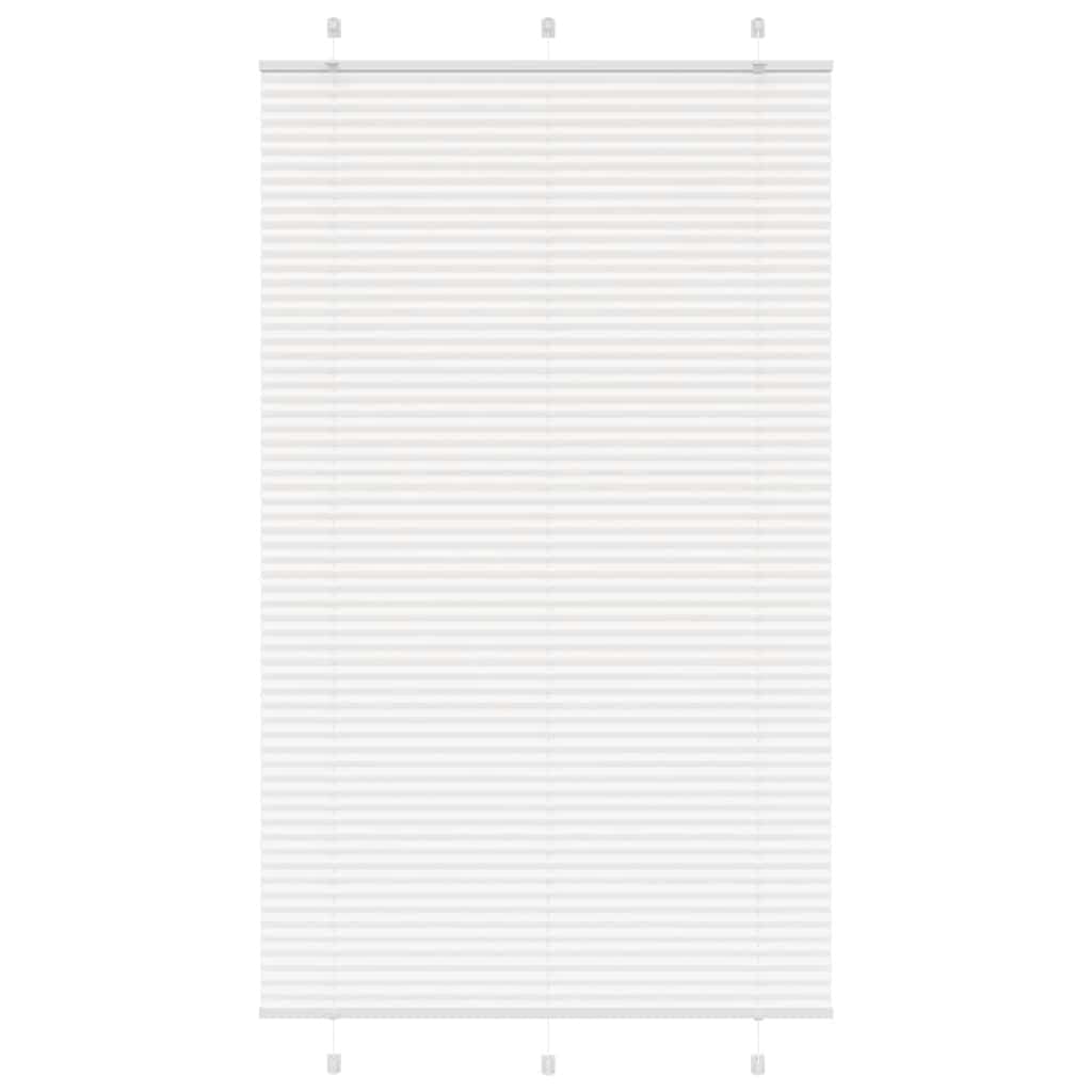 Tenda plissettata bianca, 120 x 200 cm, larghezza tessuto 119,4 cm, tenda avvolgibile in poliestere per finestre, protezione solare e sguardi indiscreti per interni