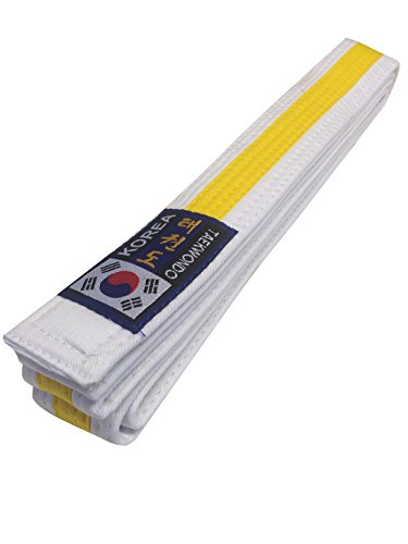 Taekwondo Gürtel Weiß-Gelb 240cm - Für Karate, Judo & Kampfsport