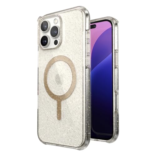 Coque iPhone 16 Pro haut de gamme à bord pailleté transparent AT&T Edge Pro