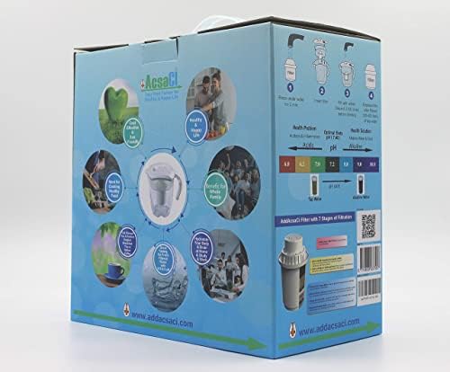 AddAcsaCI Water 7+ Alkaline & Fluoride Water Filter JUG