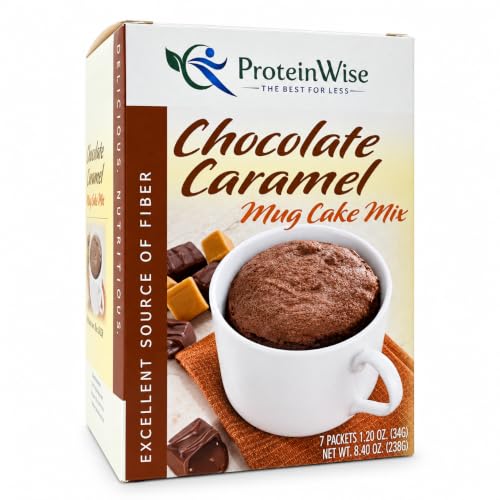 ProteinWise - High Protein Chocolate Caramel Mug Cakes - 7/Box