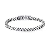 Mens Bracelet – Stainless Steel Fold Over Clasp Franco Chain Bracelets Mens Jewelry Gifts for Dad Grandpa Boyfriend Husband Son Brother