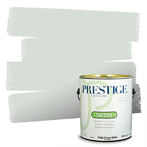 PRESTIGE Paints Interior Paint and Primer In One, 1-Gallon, Satin, Comparable Match of Benjamin Moore* Silver Crest*