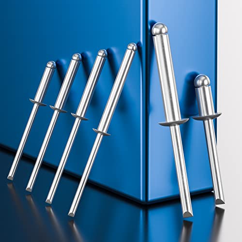 Image of Wensilon(80Pcs) Aluminum blind pro Rivets Kit,Aluminum Grip and Steel Mandrel Set