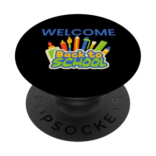 "Bienvenido de regreso a la escuela" para maestros educadores de aula PopSockets PopGrip Intercambiable