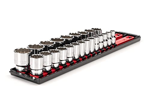 TEKTON 1/2 Inch Drive 12-Point Socket Set, 23-Piece | SHD92120
