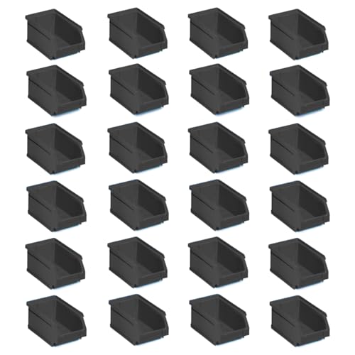 Tayg Pack 24 Gavetas de Plastico Apilables nº51 (No alimentaria) - Organizador de Tornillos, Cajones, Caja de Almacenamiento, Cubetas de Plastico Rectangulares, 17x10,7x8 cm