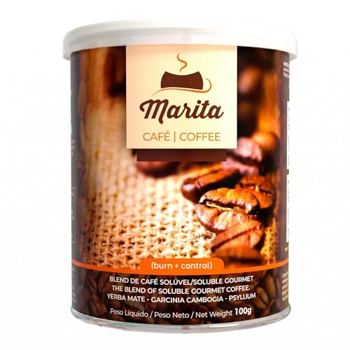Café Marita Burn+Control Café Funcional para Control de Peso, Saciedad y Reducción de Hinchazón 100g rinde hasta 40 dosis.