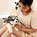 HOKESS Siberian Husky Stuffed Animal Dog Plush-Soft Handmade Lying Dog Plush Toy Puppy-Present Gift for Boys and Girls,16 Inch