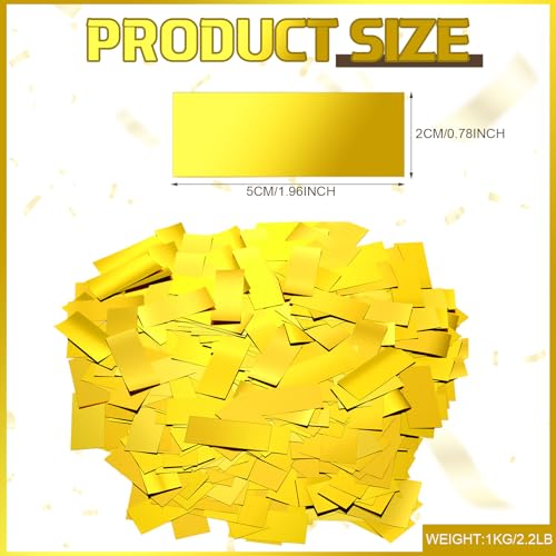 Image of Sumind 1000 Grams Gold Large Metallic Confetti Rose Glitter Throwable Table Scatter Foil Confetti for Wedding Birthday Party Baby Shower Graduation Christmas Celebrations