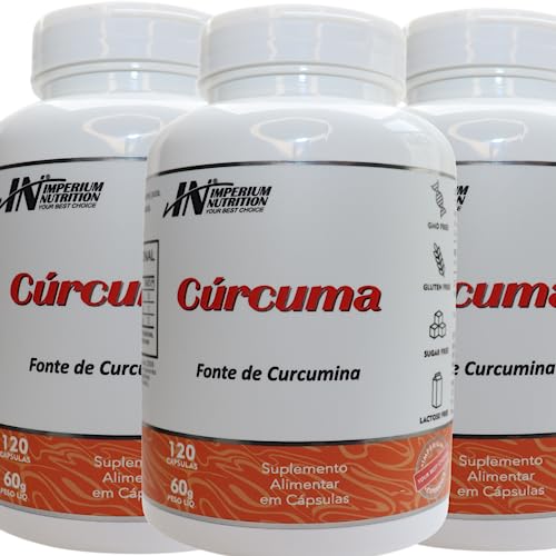 3X Cúrcuma (Açafrão da Terra) 360 Cápsulas Imperium Nutrition
