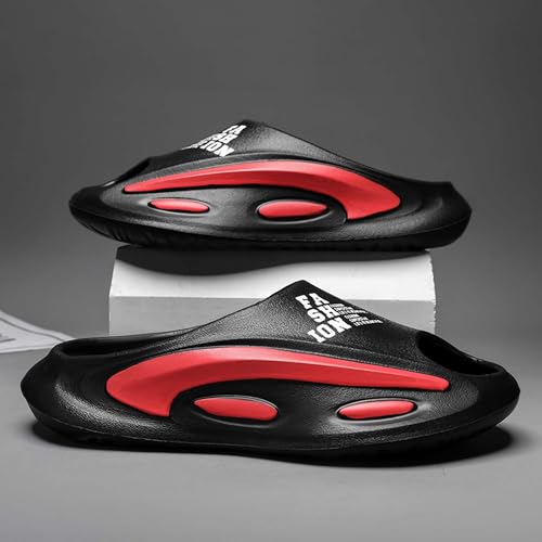 Thick soled shower slippers for men, anti slip EVA summer one-piece slippers for external wear2