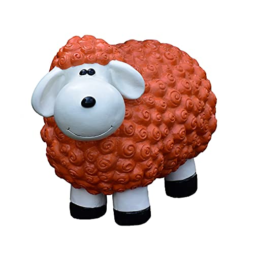 Geschenkestadl Dekofigur Schaf in Orange Bunte Schafe Tier Figuren für...