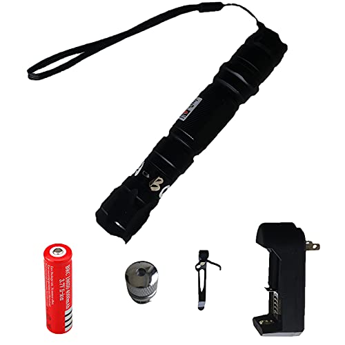 Handheld Flashlight Power Green Pointer,Rechargeable Adjustable Focus Long Range Tactical Light,Great Brightness Flashlight for Night Astronomy Outdoor Camping and Hiking