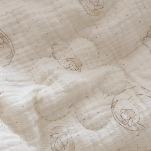 Image of BuLuTu Muslin Baby Quilt Toddler /Twin Bed Blanket Lightweight Comforter for Girls Boys| 2 Layer Cotton Muslin| Soft Breathable| 60 inchx78 inch, 2.5 Pounds| Sheep Pattern | Machine Washable