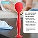 Snappi Baby Ergo Brush Diaper Cream Applicator for a Baby Bum | Medical-Grade Silicone Diaper Rash Cream Bottom Brush Keeps Hands/Fingernails Clean (Cardinal Red)