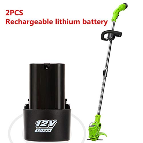 Elektro-Rasenmäher, 3000Mh Adjustable Batterie Dual-Control Switch Bewässerung Rasen Lithium-Akku-Rasenmäher Artifact Klinge,2pcs