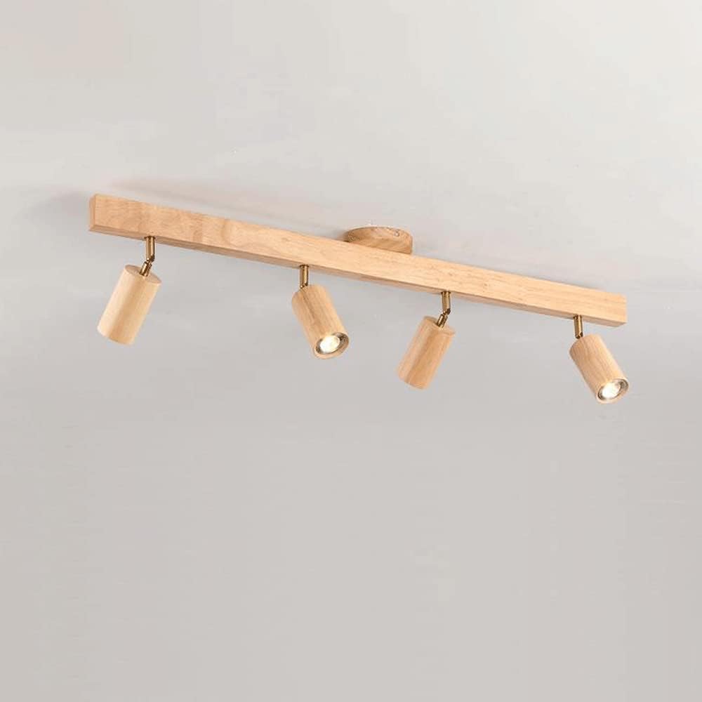 Plafonnier en bois pour cuisine de ferme et kit d'éclairage de plafond rotatif