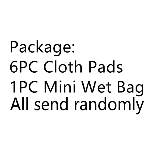Image of 7 Pcs Resuable Menstrual Pad Sets Including 1Pc Mini Wet Bag and 6Pcs Regular Flow Menstrual Pads Waterproof Mama Cloth Sanitary Napkins