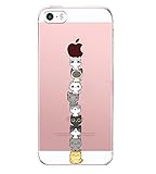 Yimer iPhone SE Case, iPhone 5s Ultra Thin Soft Rubber TPU Animals Cats Girls Protective Cover (G)