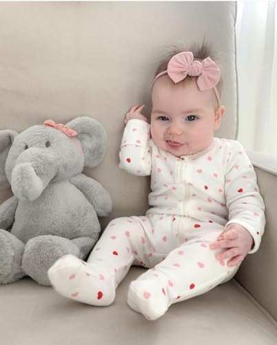 Image of Owlivia Organic Cotton Baby Boy Girl Zip Front Sleep 'N Play, Footed Sleeper, Long Sleeve