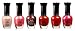 Kleancolor Nail Polish Lacquer -New Girl in Town Red Lot 6pc Full Size Set