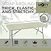 Tablecloth for Folding Table -Fitted Rectangular Table Cloth for 6 Foot – Size 32 x 72 inch - (180 x 75 cm) Plastic Vinyl with Elastic Rim- for Christmas|Parties, Waterproof (Modern)