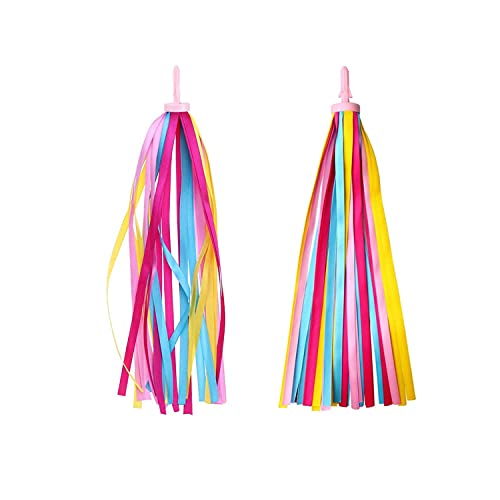 Guidon Streamers, 1 Paire Enfant Rubans Tassel Glands Décoration pour Vélo et Scooter, Facile à Attacher