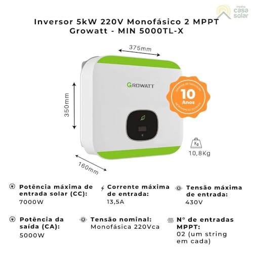Kit Solar Residencial 594kWh/mês Canadian Inversor 5kW 220V
