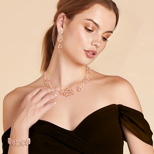 Gargantilla de diamantes de imitación de alta pureza con hojas 2