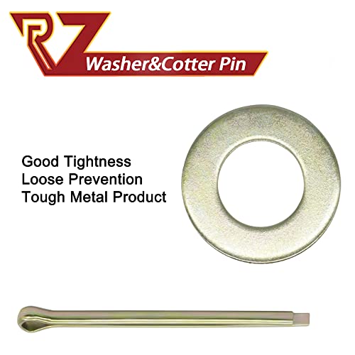 Rv Murts Trailer Axle Assembly For 1-3/8'' To 1'' 3500Lbs Spindle, 1'' Castle Nut, Washers For Boat Trailer Hub Wheel, Double Lip Grease Seal Id 1.719" X Od 2.565" With 2.25'' Cotter Pin（2 Sets）. #TOP3