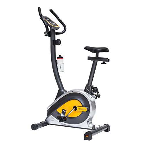 TechFit B400 Vélo d'entraînement Magnétique Fitness, Machine Cardio à Résistance de Perte de Poids avec Selle Réglable, Capteurs d'impulsion et Moniteur LCD