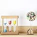 HROOME Wooden DIY House Decorative Ornament Stand Display with 400pcs Colorful Pins for Table Top Creative Graduation Gift (Small)