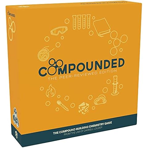 Greater Than Games | Compounded: The Peer-Reviewed Edition | Science Strategy Board Game | Worker Placement & Hand Management | 2 to 5 Players | 45 Minutes | Ages 14+ Cover