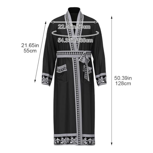 Batas de kimono para hombres Dianzan: ropa de dormir barroca y cómoda 4